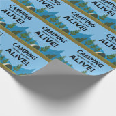 Camping laat me levendig kamperen cadeaupapier (Hoek)