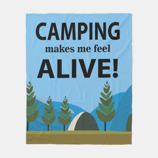 Camping laat me levendig kamperen fleece deken (Voorkant)