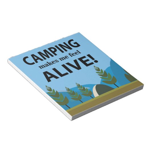 Camping laat me levendig kamperen notitieblok (Schuin)