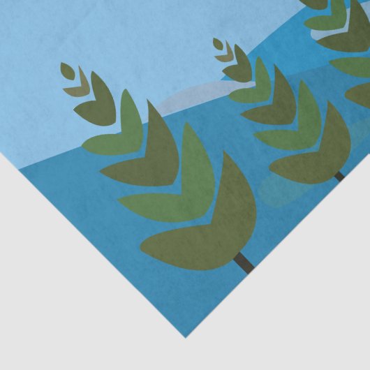 Camping laat me levendig kamperen tissuepapier (Detail)