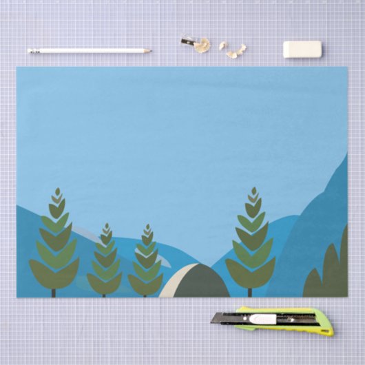 Camping laat me levendig kamperen tissuepapier (Craft)