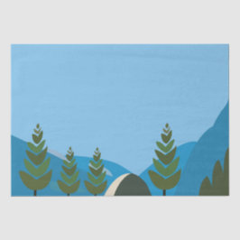 Camping laat me levendig kamperen tissuepapier