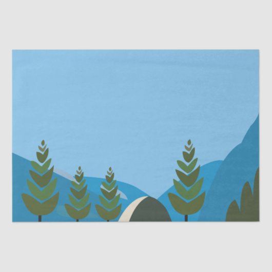 Camping laat me levendig kamperen tissuepapier (Voorkant)