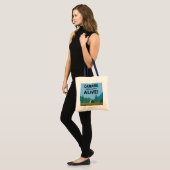 Camping laat me levendig kamperen tote bag (Voorkant (model))