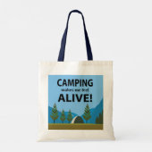 Camping laat me levendig kamperen tote bag (Achterkant)