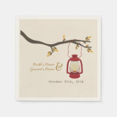 Camping Lantaarn Fall bruiloft servetten (Voorkant)