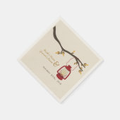 Camping Lantaarn Fall bruiloft servetten (Hoek)