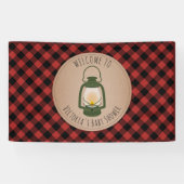 Camping Lantaarn Pset Baby shower Welkom Spandoek (Horizontaal)