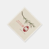 Camping Lantern + Evergreen Tree Wedding Napkins Servetten (Hoek)