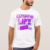Camping Leben ist das beste Leben T-shirt (Voorkant)