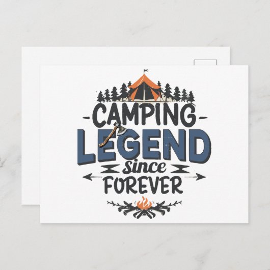 Camping Legend sinds Forever Briefkaart (Voorkant / Achterkant)