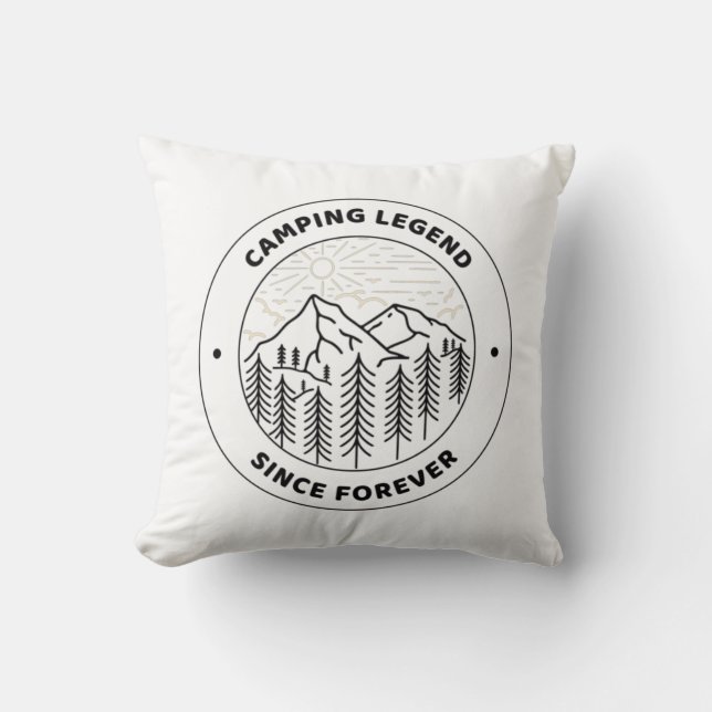 Camping Legend sinds Forever Kussen (Voorkant)