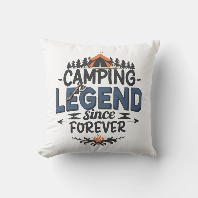 Camping Legend sinds Forever Kussen (Voorkant)
