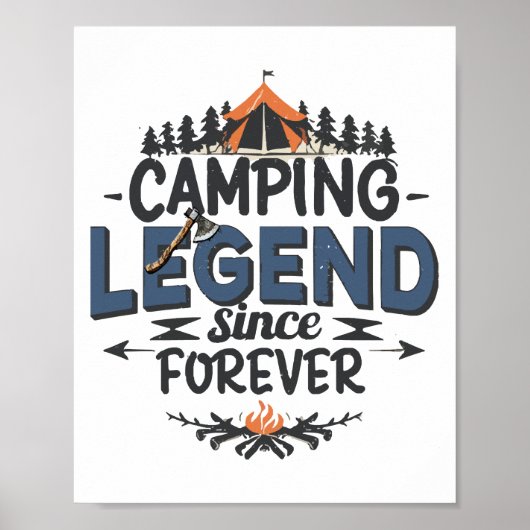Camping Legend sinds Forever Poster (Voorkant)