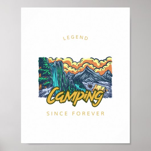 Camping Legend sinds Forever Poster (Voorkant)