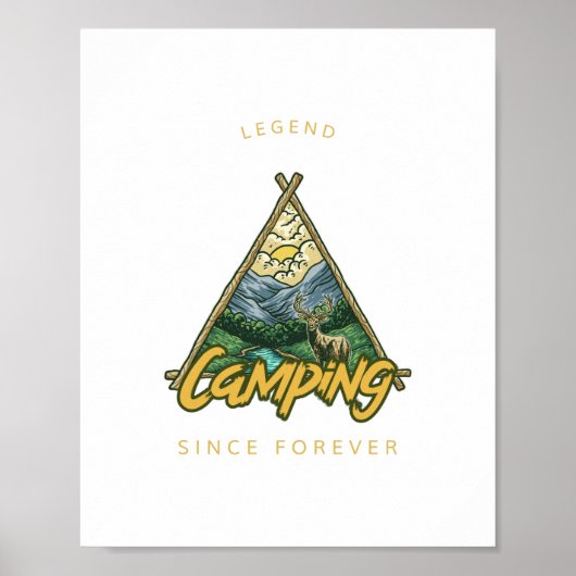 Camping Legend sinds Forever Poster (Voorkant)