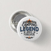Camping Legend sinds Forever Ronde Button 3,2 Cm (Voorkant /achterkant)