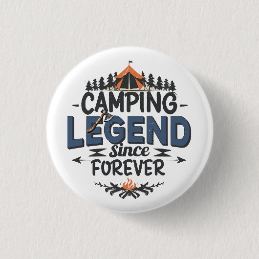 Camping Legend sinds Forever Ronde Button 3,2 Cm (Voorkant)