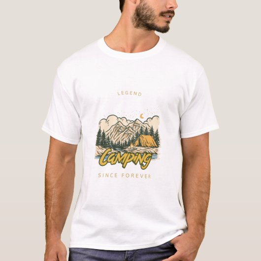 Camping Legend sinds Forever T-shirt (Voorkant)