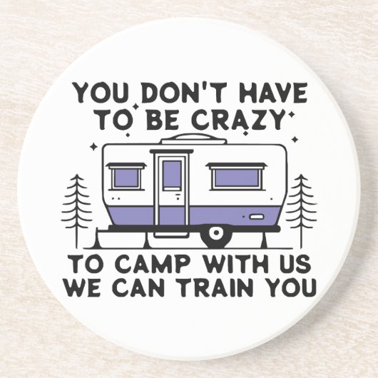 Camping Legend sinds Forever Zandsteen Onderzetter (Voorkant)