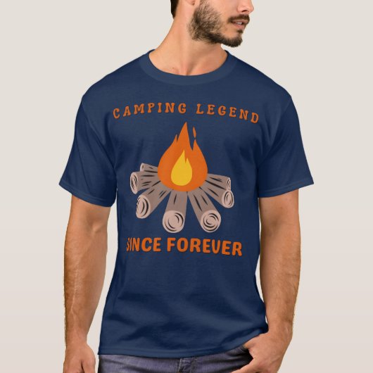 camping legende sinds mensenheugenis shirt retro (Voorkant)
