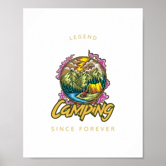Camping Legende Sinds Onthoud  Poster (Voorkant)