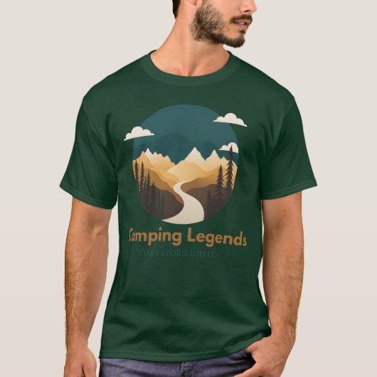 Camping Legends Survivors Unite gift T-shirt (Voorkant)