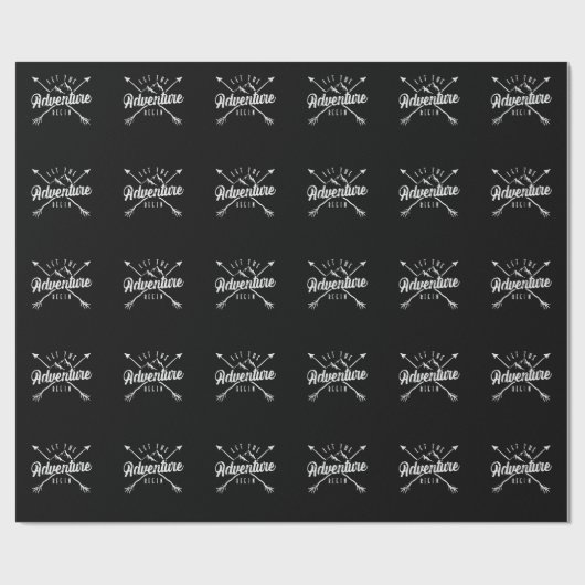 Camping "Let The Adventure Begin" Cadeaupapier (Vlak)