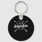 Camping "Let The Adventure Begin" Sleutelhanger (Voorkant)