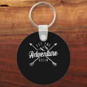 Camping "Let The Adventure Begin" Sleutelhanger (Voorkant)