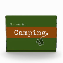 CAMPING Leuk Retro Bos Groen Bruin Strepen