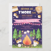 Camping leuker meisje verjaardag-uitnodiging. kaart (Voorkant)