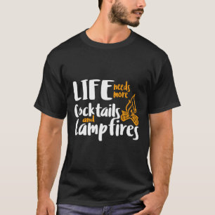 Camping Leven Cocktails Kampvuren Meer Leven Avont T-shirt
