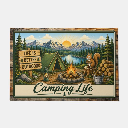 Camping Leven Deurmat (Voorkant)