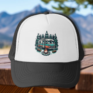 Camping Liefhebbers Retro RV Camper Trucker Pet