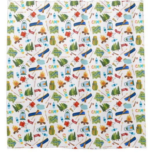 Camping Life Douchegordijn (Voorkant)