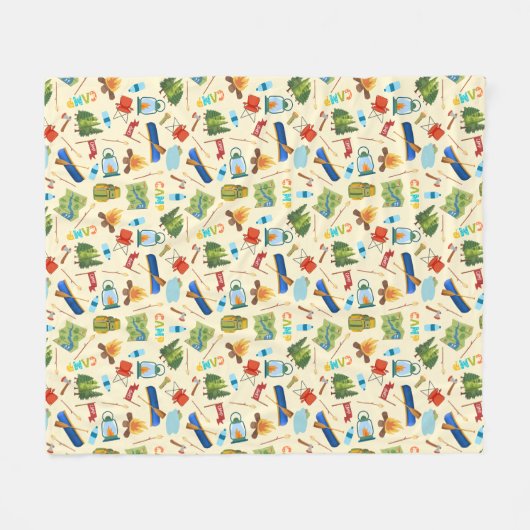 Camping Life Fleece Deken (Voorkant (Horizontaal))