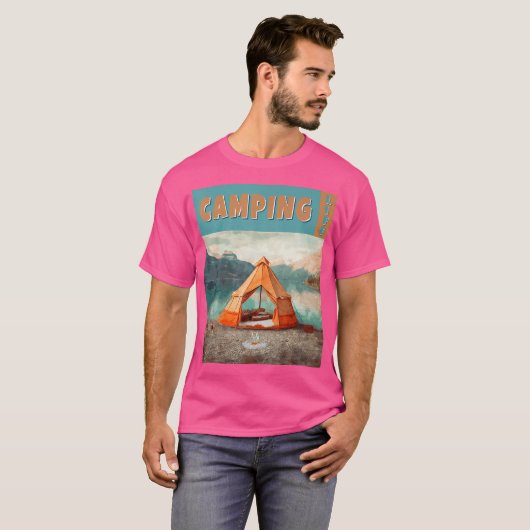Camping Life for Life Camper Funny Camping Partner T-shirt (Voorkant volledig)