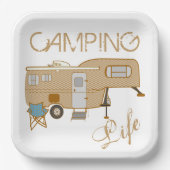 Camping Life Gezegde 5e wiel RV Camper Papieren Bordje (Voorkant)