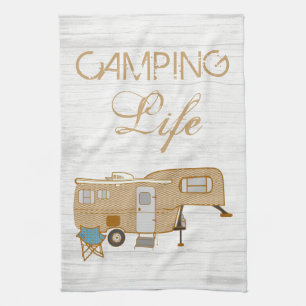 Camping Life Gezegde 5e wiel RV Camper Theedoek