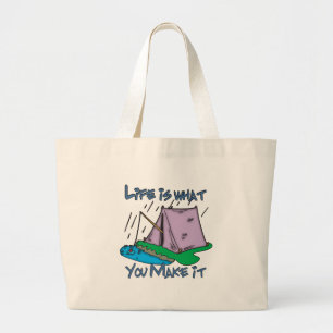 Camping Life Grote Tote Bag