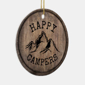 Camping Life Happy Campers Mountain Adventure Keramisch Ornament (Rechts)