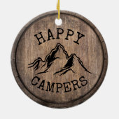 Camping Life Happy Campers Mountain Adventure Keramisch Ornament (Achterkant)