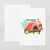 Camping life is beter door kamperen bedankkaart (Voorkant / Achterkant)