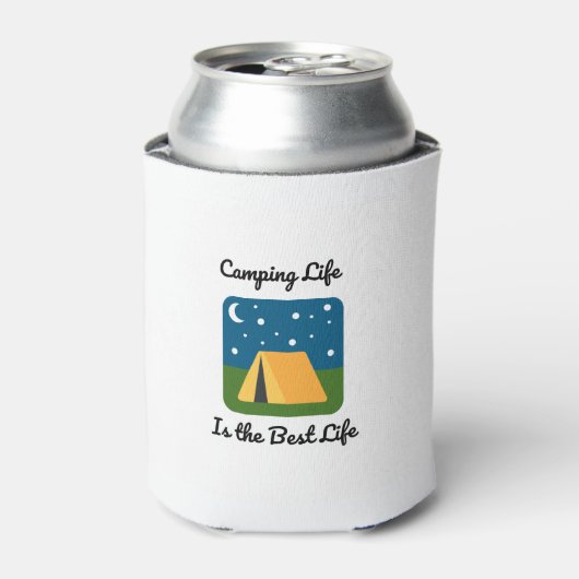 Camping Life is de beste Koelbox in het leven Blikjeskoeler (Blikje Voorkant)