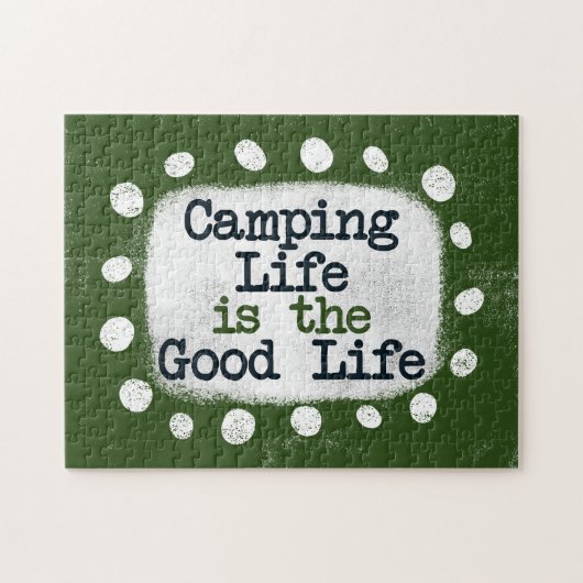 Camping Life is de puzzel van het goede leven Legpuzzel (Horizontaal)