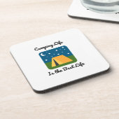 Camping Life is het beste leven op een Bier Onderzetter (Linkerzijde)