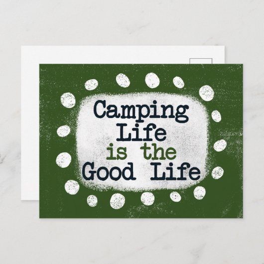 Camping Life is het Briefkaart van het goede leven (Voorkant / Achterkant)