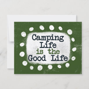 Camping Life is het Wenskaart van het goede leven Kaart