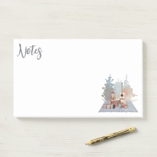 Camping Life Outdoor Avontuur Post-it® Notes (Op bureau)